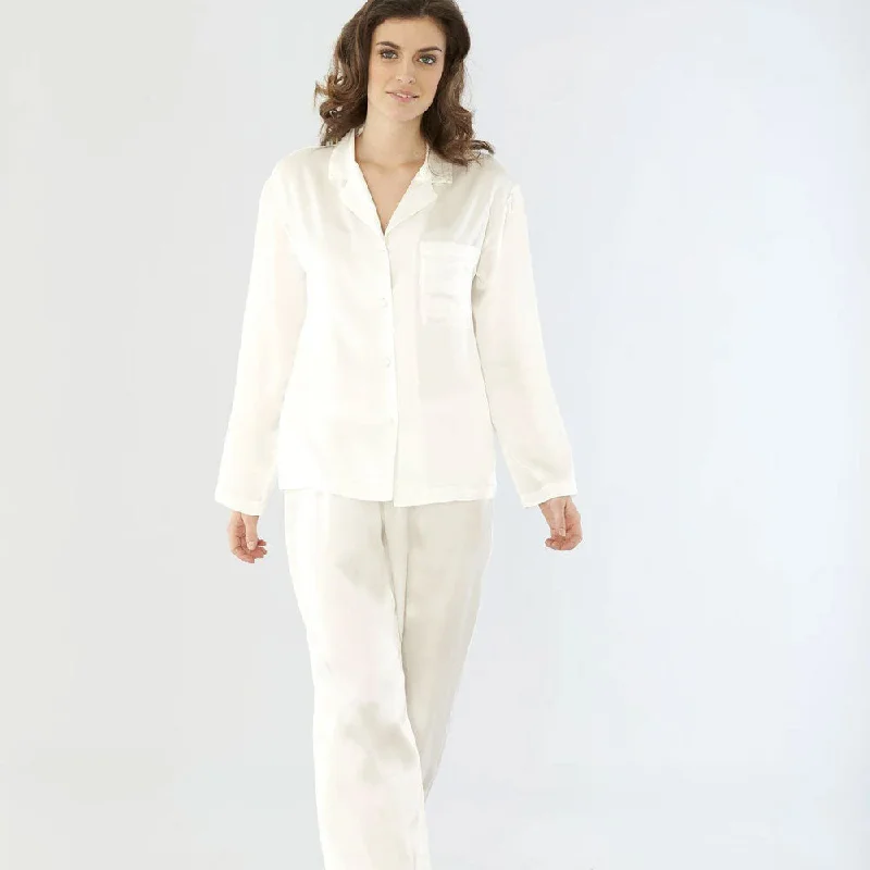 Damella of Sweden - Silk Pyjama in Ivory