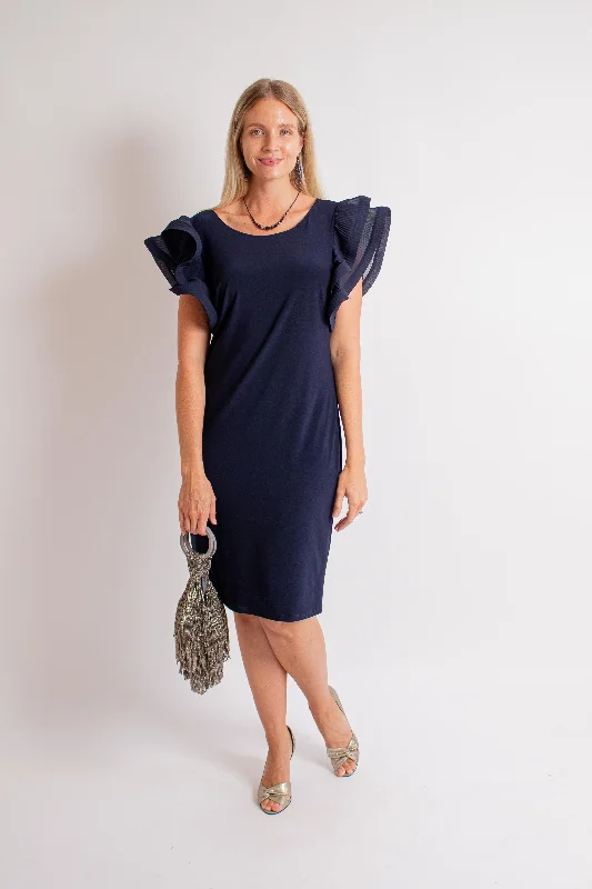 Midnight Blue Knee Length Dress