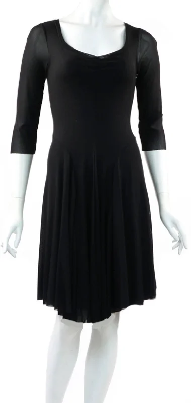 "Angelina" Black V-Neck Dress