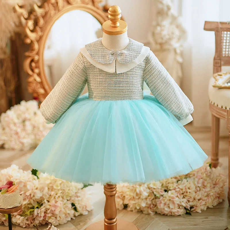 Baby Cute Girl Autumn Dress Toddler Pageant First Birthday Princess Dress