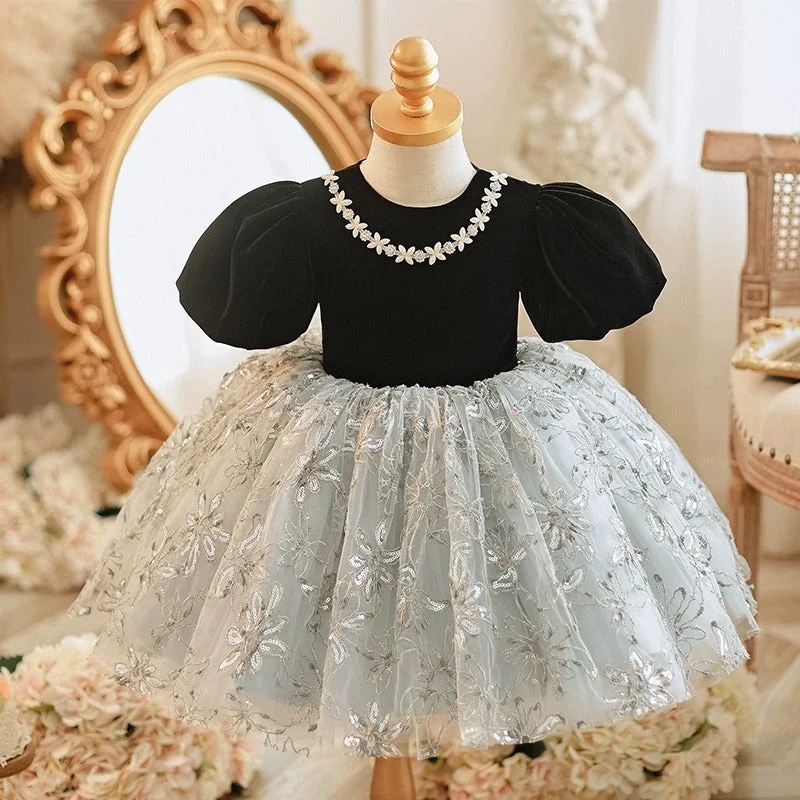 Baby Cute Girl Autumn Puffy Dress Toddler Birthday Christmas Princess Dress