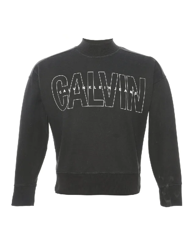 Black Calvin Klein Printed Sweatshirt - XS