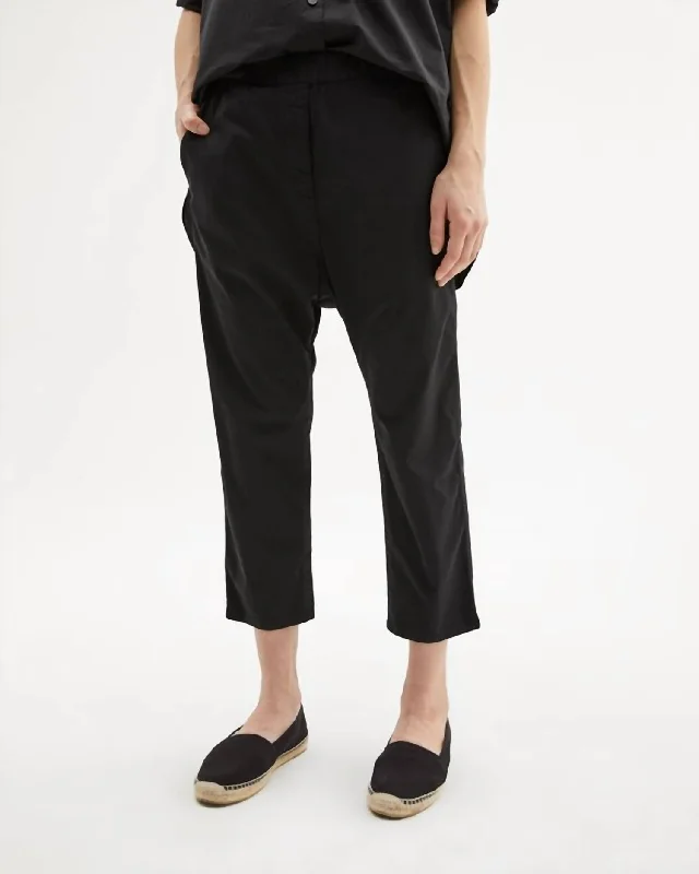 Casablanca Elastic-Waist Pant in Jet Black