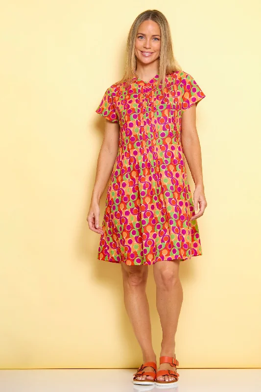 Melville Petite Cotton Dress - Papaya