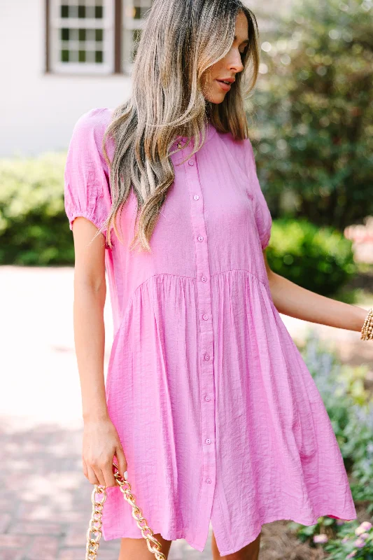 Need You More Candy Pink Babydoll Dress