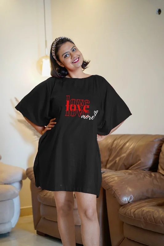 Black Rayon Kaftan - Love me more