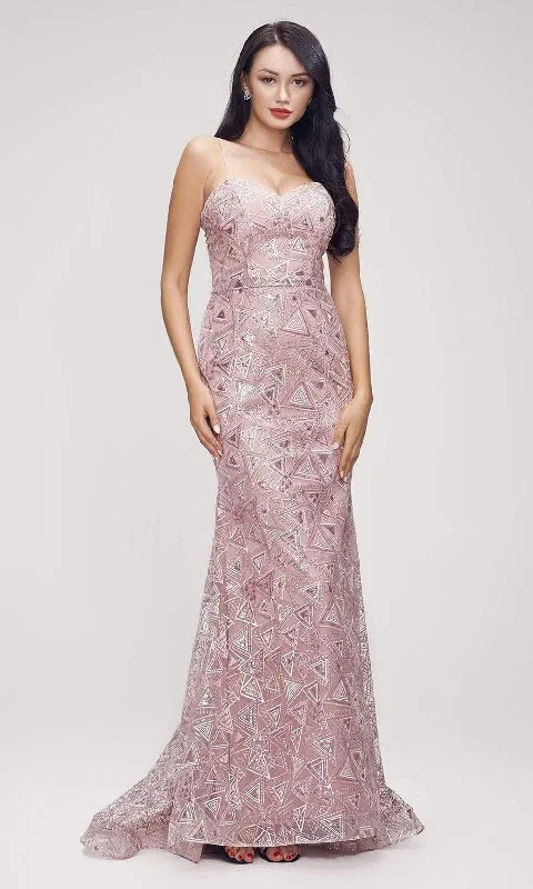 J'Adore Dresses - J17005 Lace Sweetheart Trumpet Dress